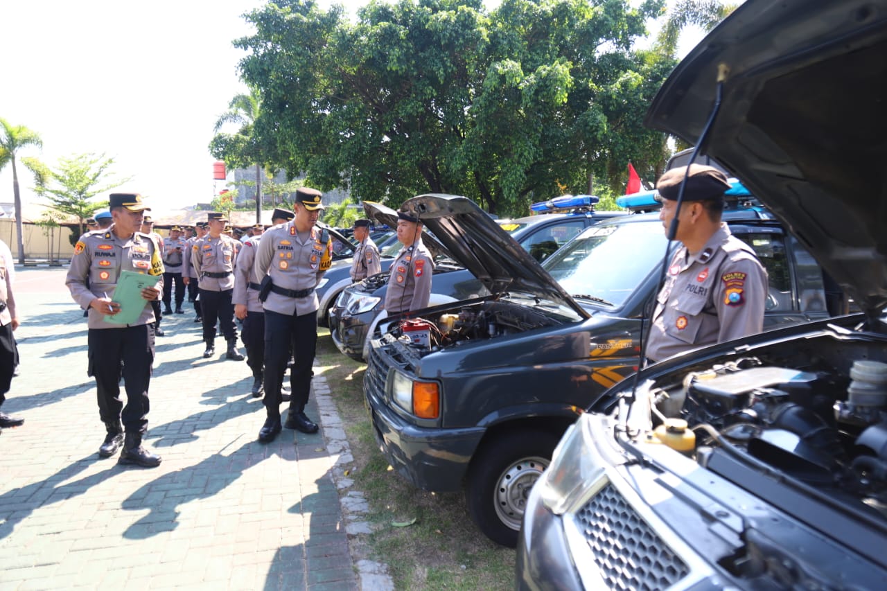 Cek Ranmor Dinas, Polres Magetan Pastikan Kesiapan Pengamanan Pilkada 2024