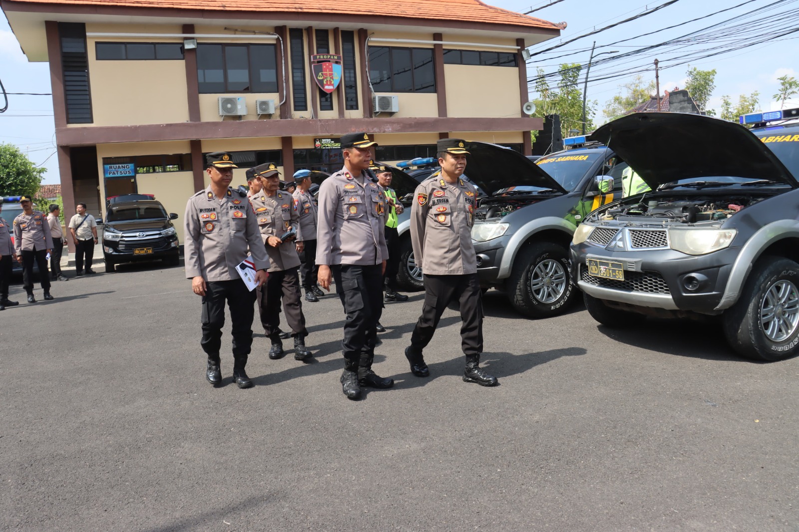 Pastikan Kesiapan Pilkada, Polda Jatim Lakukan Pengecekan Kendaraan dan Almatsus di Polres Bojonegoro