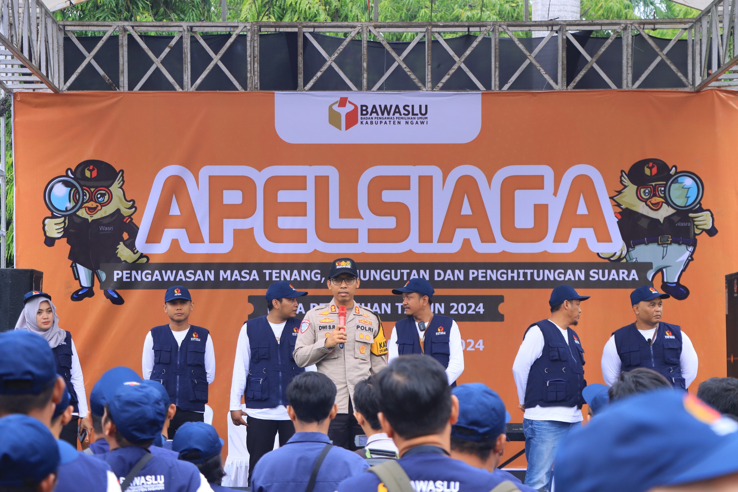 Polres Ngawi Amankan Apel Akbar Pengawasan Pilkada Serentak 2024