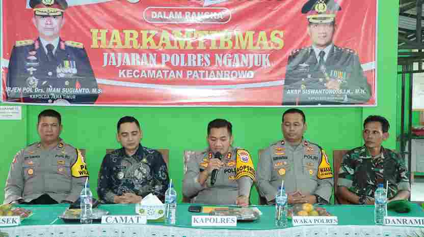 Polres Nganjuk Gelar Silaturahmi Kamtibmas di Kecamatan Patianrowo Pasca Pilkada Serentak 2024