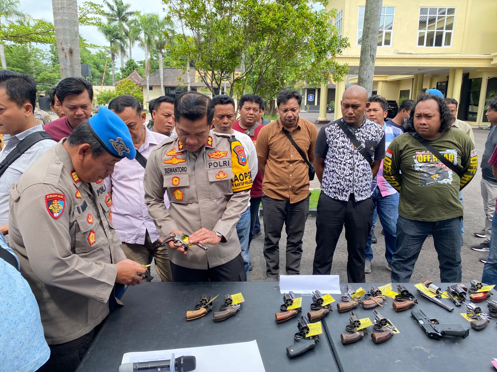 Pastikan Aman dan Terawat, Polres Nganjuk Gelar Pemeriksaan Senjata Api Organik