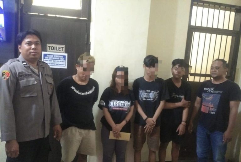 Polres Nganjuk Amankan Empat Pelaku Peredaran Narkotika dan Okerbaya