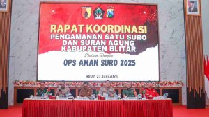 Wujudkan Kamtibmas Kondusif, Kapolres Blitar Pimpin Rapat Pengamanan Satu Suro dan Suran Agung 2025
