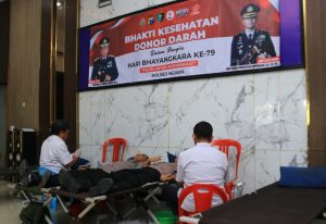 Peringati Hari Bhayangkara ke-79,  Polres Ngawi Gelar Donor Darah