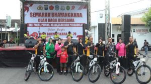 Sinergi Forkopimda Nganjuk Semarakkan Olahraga Bersama Sambut Hari Bhayangkara ke-79