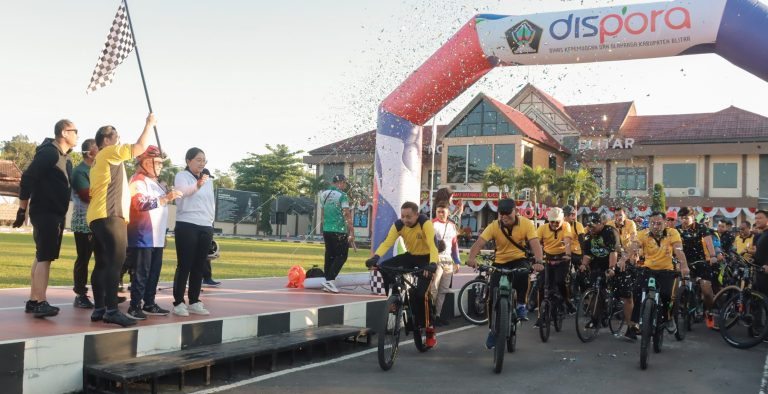 Peringati HUT Bhanyangkara ke 79, Polres Blitar Gelar Gowes Bersama Forkopimda Blitar Raya