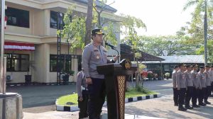 Apel Jam Pimpinan, Kapolres Nganjuk Apresiasi Kinerja Anggota dan Tekankan Pentingnya Jaga Kesehatan