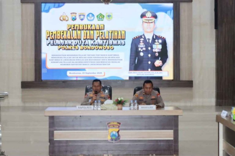Duta pelajar kamtibmas membantu menciptakan kamtibmas Bondowoso aman