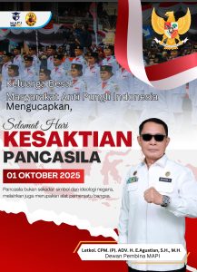 Pandangan Letkol CPM (Purn) E. Agustian, S.H., M.H. Internalisasi Nilai Pancasila, Nilai Anti Pungli, dan Sinergi Asta Cita dalam Peringatan Hari Kesaktian Pancasila
