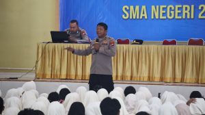 Polres Nganjuk Sosialisasikan Penanggulangan Kekerasan Seksual dan Narkoba di SMA Negeri 2 Nganjuk
