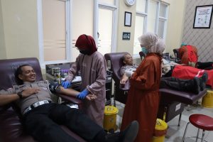 Sambut Hari Jadi ke-74 Humas Polri, Polres Tulungagung Gelar Donor Darah