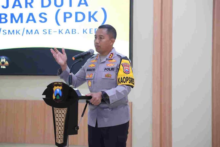 Polres Kediri Beri Pembakalan Pelajar Duta Kamtibmas Tumbuhkan Budaya Tertib Sejak Dini