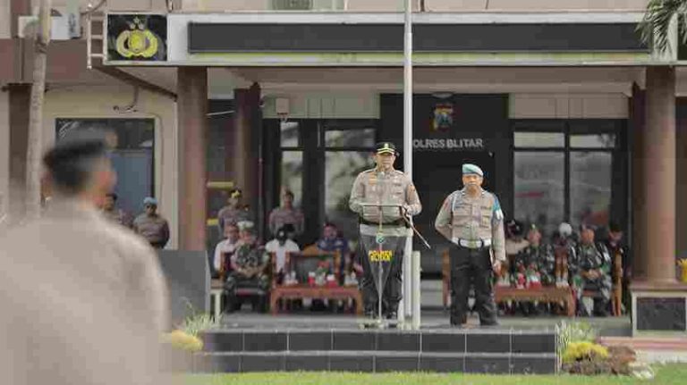 Hadapi Musim Ekstrem, Kapolres Blitar Pimpin Apel Kesiap siagaan Tanggap Darurat Bencana