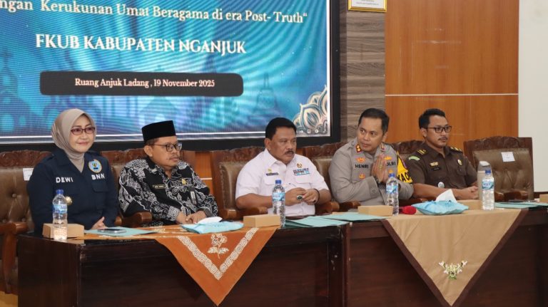 Kapolres Nganjuk Hadiri FGD FKUB: Bahas Tantangan Kerukunan Umat Beragama di Era Post Truth